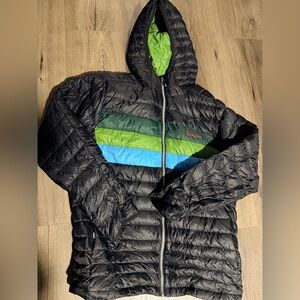 Cotopaxi Men's Fuego Down Hooded Jacket Black / Spruce - Size - XXL
